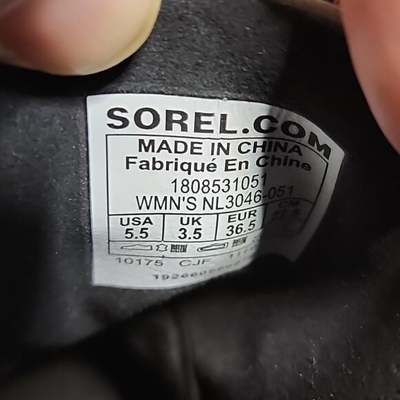 Sorel Lexie Wedge Quarry Grey Leather Boot Womens Size 5.5 NEW - Picture 13 of 13